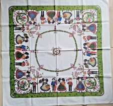 Petite nappe alsacienne ancienne décors Hansi