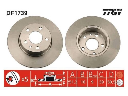 Jeu disques freins trw - 2,