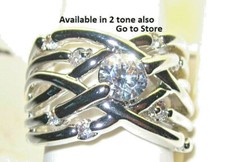Argent Zircone Cristal Tissage