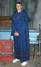 Navy Blue Fleece Cloak w/ Caplet Medieval Renaissance By SewingCreators