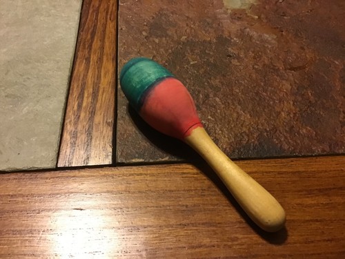 Long wooden hand painted - wooden,