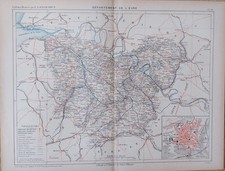 CARTE GEOGRAPHIQUE XIXEME DE