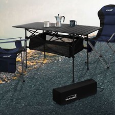 Table de camping pliante noire