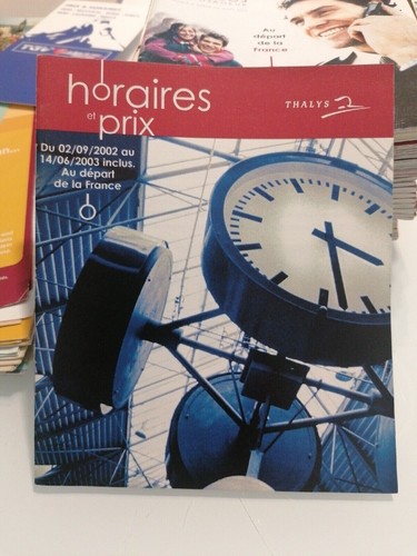 Sncf guide horaires thalys - guide,