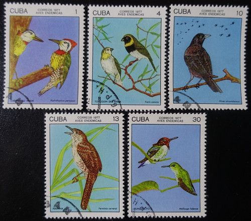 Timbres 1cuba oiseaux - du,