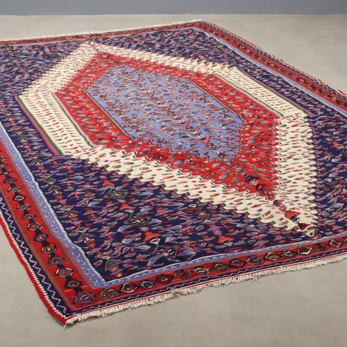 Tapis ancien asiatique coton - asiatique,