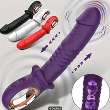 Dildo Vibromasseur Télescopique Va Et Vient Gode Anal USB Vagin Point G Sextoy 