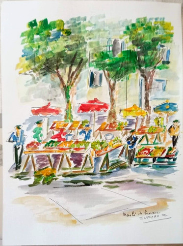 Aquarelle marche isle sur - marche,