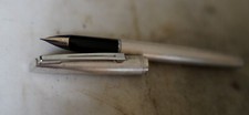 BEAU STYLO PLUME WATERMAN CONCORDE METAL BROSSE - PLUME EN OR MASSIF 18 CARATS