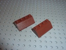 2 x LEGO Redbrown Slope Brick