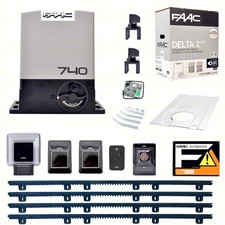 FAAC 740 Trousse Delta 2 Pour Portail Coulissant Capacité 500KG 230V + 4 M