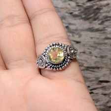 Bague citrine topaze jaune