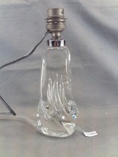 ancien pied de lampe en cristal Schneider Paris douille B22 (CU82)