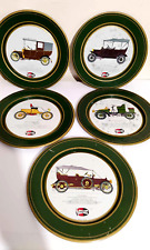 5 ancienne petites assiettes en tôle voiture anciennes champion vintage