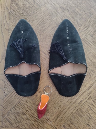 Chaussons mules femme daim