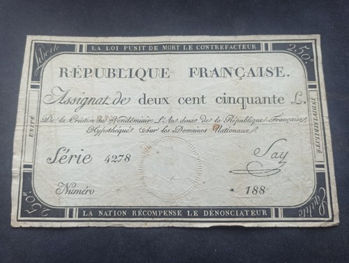 Assignat 250 livres - assignat,