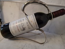 PORTE BOUTEILLE/SERVITEUR À VIN de table en métal support ressort design