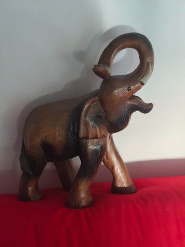 Statuette elephant bois - statuette, en