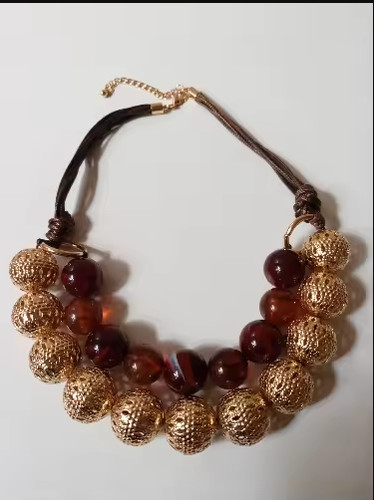 Collier imposant bordeaux - , et