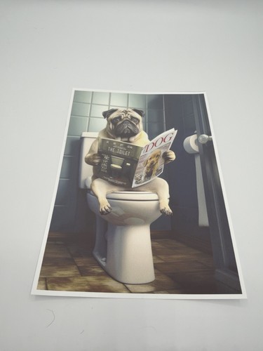 Affiche chien carlin drôle - carlin,