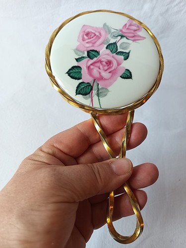 Ancien miroir main de - main,