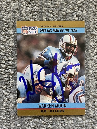 Warren moon signed card - moon,
