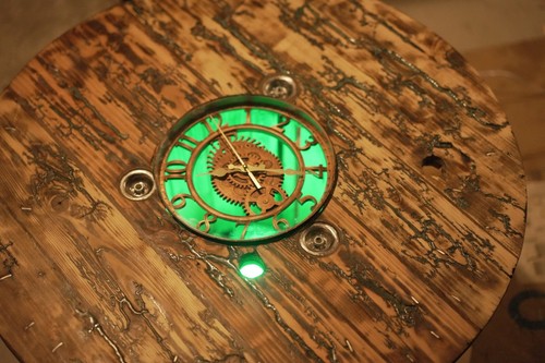 Table basse touret - , horloge