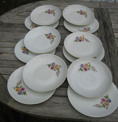 Assiettes porcelaine de - 12,