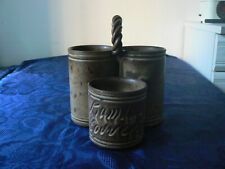 ANCIEN RAMASSE COUVERT CERAMIQUE FAIENCE ART DE LA TABLE 1970 VINTAGE DECORATION