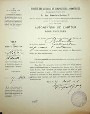 ✒ P.S Fernand DUGUÉ autorisation pour les théâtres parisiens