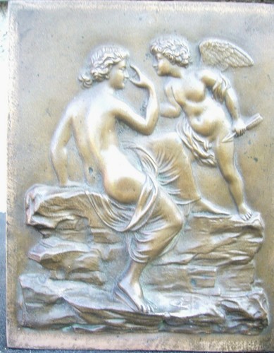 Sculpture bas relief bronze - bronze, "