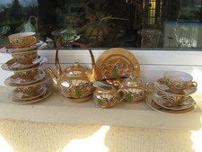 Service à thé JAPONAIS Complet 6 Pers.GEISCHA VERTE GEISCHA FOND DE TASSE