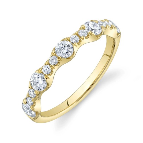 14k jaune diamant festons - or,