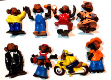 Jouet lot figurines pub omo lessive singe chimpanzé PVC non articulé Publicité