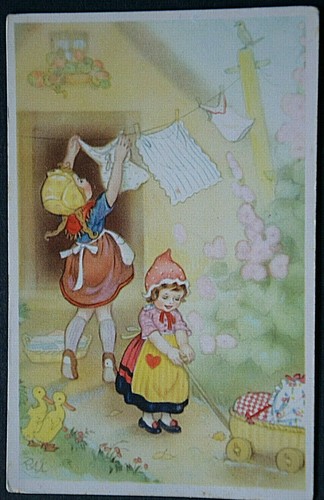 50695 fille avec poussette - 50695, ak