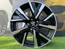 4x R17 " 5x108 Peugeot Full Spokes 308 Style Black Polished Wheels : Pour 3008