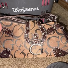 GUESS Brown Logo Pattern