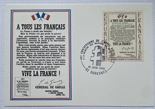 Carte Postale Premier Jour 1980 A TOUS LES FRANÇAIS GÉNÉRAL DE GAULLE