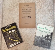 3 LIVRES PÊCHE EAU DOUCE KREITMANN /DOIN 1942 POISSON ECREVISSE POLLET BORNEMANN