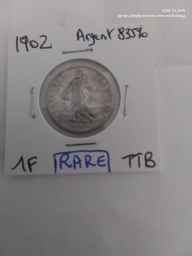 Franc semeuse argent 1902 - franc,