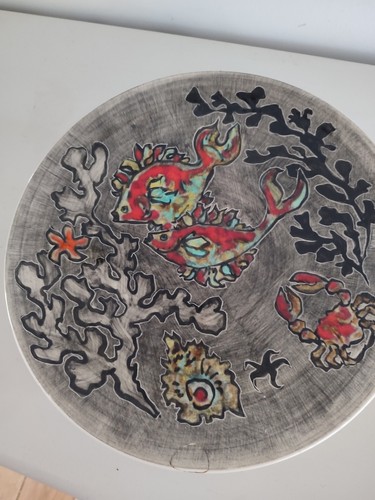 Plat faience youen - plat,