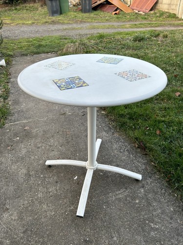 Table ronde métal - ronde, pliable