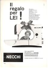 NECCHI Machine À Coudre Publicité Originale 1960 MIRELLA
