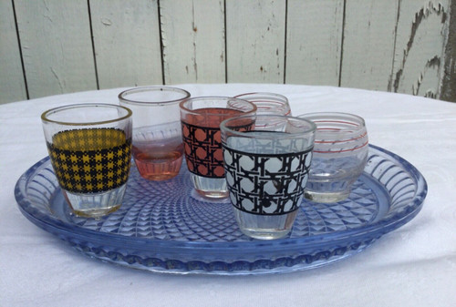 Plateau ovale verre - verre, pressé
