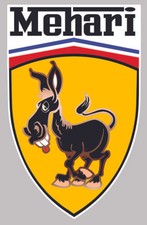 AUTOCOLLANT MEHARI CITROEN 2CV HUMOUR 12cm STICKER AUTO MA172