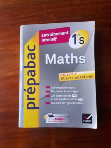 Livre prépabac maths 1ere - livre, s