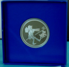 MEDAILLE EN ARGENT  TINTIN AU  CONGO   MONNAIE DE PARIS 1993  10 ANS DECES HERGE