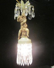 Cherub hanging Lamp SWAG plugin shabby pendant Chandelier Crystal Paris appartme