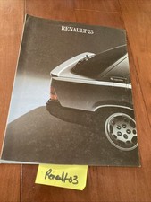 Renault 25 R25 1985 TS GTS TD GTD Turbo D DX GTX V6 auto  catalogue prospectus