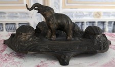 Ancien Encrier éléphant en
